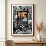 Personalized Music Player Design 10 Photos Large Canvas Prints with Text and Name Home Decor Ship from USA Anniversary Wedding Party Gift for Couple