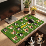 Personalized Multicolor Cartoon Dogs Non-Slip Desk Mat Mouse Pad with Dog Name Daily Use Birthday Gift for Dog Owner