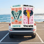 Personalisierte bunte florale Tier überdimensioniert schnell trocken magnetische Strandtuch mit Namen Sommer Urlaub Strand Party Geburtstag Geschenk für Familie Freunde