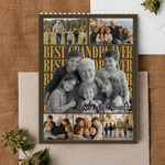 Casse-tête personnalisé Multicolore Best Dad Ever 2-6 Photos Building Block Puzzles with Text Home Decor Father's Day Birthday Gift for Dad Grandfather