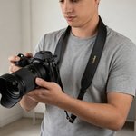 Personalized Elegant Monogram Adjustable PU Leather Camera Strap with Name Father's Day Birthday Gift for Dad Photographer