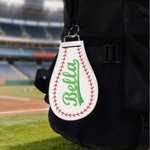 Personalised Baseball Softball PU Leather Charm Keychain with Name Daily Training Use Birthday Sports Gift for Baseball Softball Lover Kid