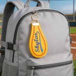 Personalised Baseball Softball PU Leather Charm Keychain with Name Daily Training Use Birthday Sports Gift for Baseball Softball Lover Kid