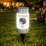 Personalized Forever In My Heart Photo Solar Garden Light with Name and Date Outdoor Garden Decor Memorial Gift for Lost Loved Family Friends