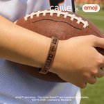 Personalised Funny emoji Soccer Basketball American Football Baseball Silicone Sport Bracelet with Text Sports Gift for Boys | Callie × emoji ™