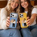 Personalised Photo Phone Case for iPhone or Samsung with Text Daily Use Birthday Gift for Family Friend