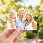 Etiquettes photo autocollantes imperméables personnalisées Décoration cadeau Fête d'anniversaire Favors pour la famille Amis