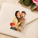Etiquettes photo autocollantes imperméables personnalisées Décoration cadeau Fête d'anniversaire Favors pour la famille Amis