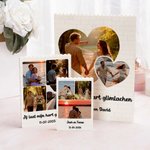 Gepersonaliseerde 1-6 foto's ABS standaard bouwsteen puzzels met tekst en datum unieke kamerdecoratie perfect Valentijnscadeau voor koppels