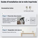 Toile personnalisée avec texte et nom - 8 photos de famille grandes décoration d'intérieur - Cadeau de fête des pères pour papa et grand-père