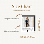 Personalized Music Player Photo Song Cover Fridge Magnet with Song Title and Artist Name Home Decor Birthday Wedding Gift for Couple Family Friends