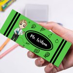 Personalisierte Cartoon Lehrer Charakter Blackboard Whiteboard Kreide Radiergummi Reiniger mit 2 Whiteboard-Marker Teacher's Day Geschenk für Lehrer Pädagogen
