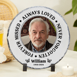 Personalized Photo Garden Memorial Stone with Name and Year Sympathy Bereavement Gift for Family Friends