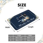 Personalized Floral Sewing Machine Anti-Slip Doormat with Text Home Workshop Decor Birthday Housewarming Opening Gift for Tailor Sewing Lover