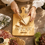 Personalised Funny Animal Pattern Reversible Wooden Charcuterie Cutting Board with Engraved Text Housewarming Birthday Gift for Family Friends