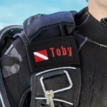 Personalized Embroidered Dive Flag Name BCD Identification Tag Game Day Team Dive Club Gift for Scuba Diver Scuba Instructor Ocean Enthusiast