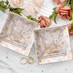Personalized Mother of Pearl Effect Holding Hands Trinket Jewellery Dish with Name and Title Home Decor Birthday Gift for Friends