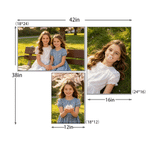 Personalized Photos Wrapped Canvas Prints Wall Displays Set of 3 Home Decor Ship from USA Housewarming Birthday Gift for Family Friend