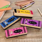 Personalisierte Cartoon Lehrer Charakter Blackboard Whiteboard Kreide Radiergummi Reiniger mit 2 Whiteboard-Marker Teacher's Day Geschenk für Lehrer Pädagogen