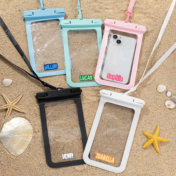 Personalized Multicolor Name Waterproof Phone Bag Outdoor Activities Use Beach Party Birthday Gift for Friend Family