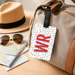 Personalized Colorful Shadow Monogram Luggage Tag with Name Daily Use Travel Graduation Birthday Gift for Graduates Family Travel Lovers