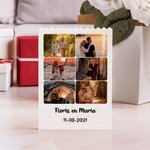 Gepersonaliseerde 1-6 foto's ABS standaard bouwsteen puzzels met tekst en datum unieke kamerdecoratie perfect Valentijnscadeau voor koppels