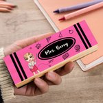 Personalisierte Cartoon Lehrer Charakter Blackboard Whiteboard Kreide Radiergummi Reiniger mit 2 Whiteboard-Marker Teacher's Day Geschenk für Lehrer Pädagogen