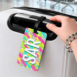 Personalized Colorful Shadow Monogram Luggage Tag with Name Daily Use Travel Graduation Birthday Gift for Graduates Family Travel Lovers