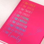 Personalized Affirmations Butterfly A5 Journal Notebook with Name and Text Daily Use Birthday Gift for Women Girls