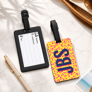 Personalised Colourful Shadow Monogram Luggage Tag with Name Daily Use Travel Graduation Birthday Gift for Graduates Family Travel Lovers