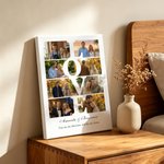 Personalized Love 8 Photos Collage Canvas Prints with Name and Text Wall Decor Ship from USA Wedding Anniversary Gift for Newlywed Couple