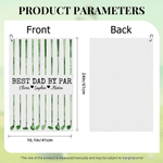 Personalized Best Dad By Par Watercolor Quick Dry Golf Clubs Towel with Names and Title Father's Day Birthday Gift for Dad Grandpa Golf Lover