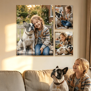 Personalised Minimalist Photos Set of 3 Wrapped Canvas Print Gallery Wall Display Home Decor Housewarming Anniversary Gift for Family