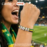 Personalised 1-7 Beads Playful emoji National Flag Colour PU Leather Bracelet with Name Game Day World Cup Gift for Friends | Callie × emoji ™