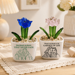 Personalised Line Art Style Photo Multicolour Glass Potted Flower with Text Desk Office Shelf Decor Birthday Gift for Besties Women