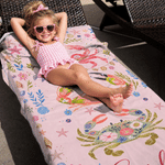 Personalized Sea ​​Animals Oversized Quick Dry Beach Towel with Name and Drawstring Bag Outdoor Activities Birthday Gift for Ocean Lovers