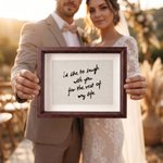 Personalized Handwriting Embroidery Frame Wedding Vow Gift Love Letter Keepsake Birthday Anniversary for Newlyweds Family