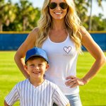 Personalized Multicolor Baseball Softball 100% Cotton Cozy Tank Top with Name and Number Game Day Birthday Gift for Baseball Softball Lover