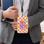 Personalized Multicolor Plaid Flower ID Card Holder with Title and Surname Teacher's Day Birthday Gift for Teacher