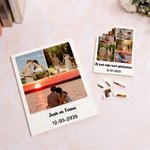 Gepersonaliseerde 1-6 foto's ABS standaard bouwsteen puzzels met tekst en datum unieke kamerdecoratie perfect Valentijnscadeau voor koppels