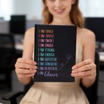 Personalized Affirmations Butterfly A5 Journal Notebook with Name and Text Daily Use Birthday Gift for Women Girls