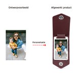 Gepersonaliseerde PU-leren sleutelhanger met foto en gravure Vaderdag Moederdag en verjaardag cadeau voor papa of mama