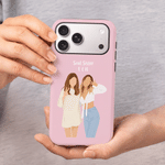 Personalised Photo Phone Case for iPhone or Samsung with Text Daily Use Birthday Gift for Family Friend