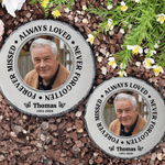 Personalized Photo Garden Memorial Stone with Name and Year Sympathy Bereavement Gift for Family Friends