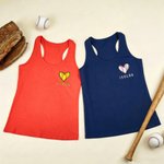 Personalized Multicolor Baseball Softball 100% Cotton Cozy Tank Top with Name and Number Game Day Birthday Gift for Baseball Softball Lover
