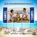 Personlig snabbtorkande strandhandduk med foto och namn stor badhandduk för sommarsemester strand och bad perfekt familjepresent