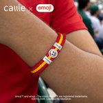Personalised 1-7 Beads Playful emoji National Flag Colour PU Leather Bracelet with Name Game Day World Cup Gift for Friends | Callie × emoji ™