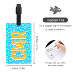 Personalized Colorful Shadow Monogram Luggage Tag with Name Daily Use Travel Graduation Birthday Gift for Graduates Family Travel Lovers