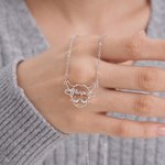 Personalised Highland Cow Necklace with Name Dainty Jewellery Birthday Anniversary Mother's Day Gift for Highland Cow Lovers Women