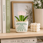 Personalised Line Art Style Photo Multicolour Glass Potted Flower with Text Desk Office Shelf Decor Birthday Gift for Besties Women